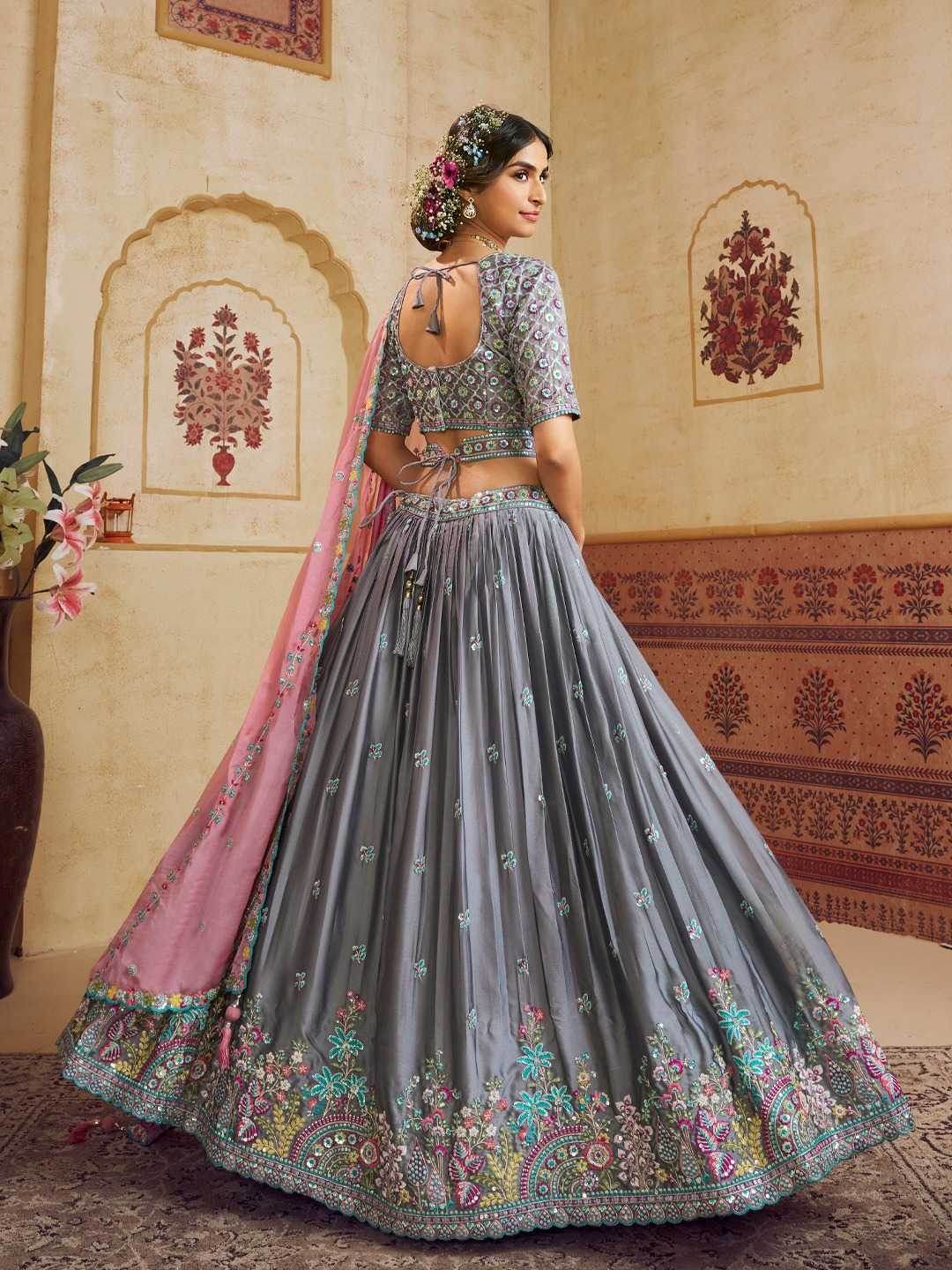 Silk Embroidered Lehenga Choli - MYLUXURY LANE ENTERPRISE